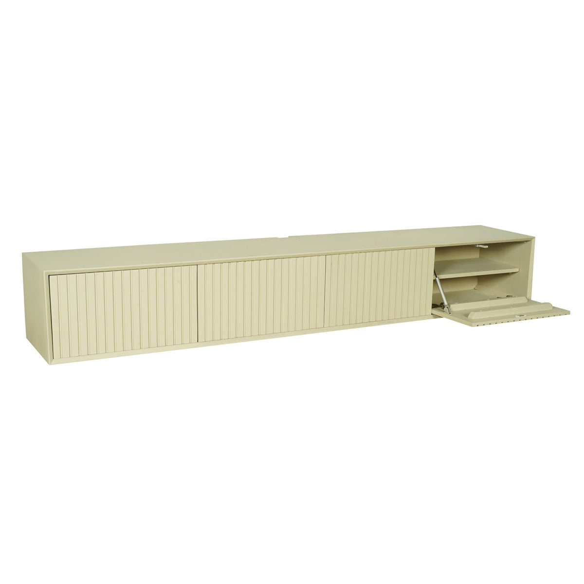 StarFurn Zwevend Tv-meubel Madison - Zandkleur Hout - 200x35x30cm