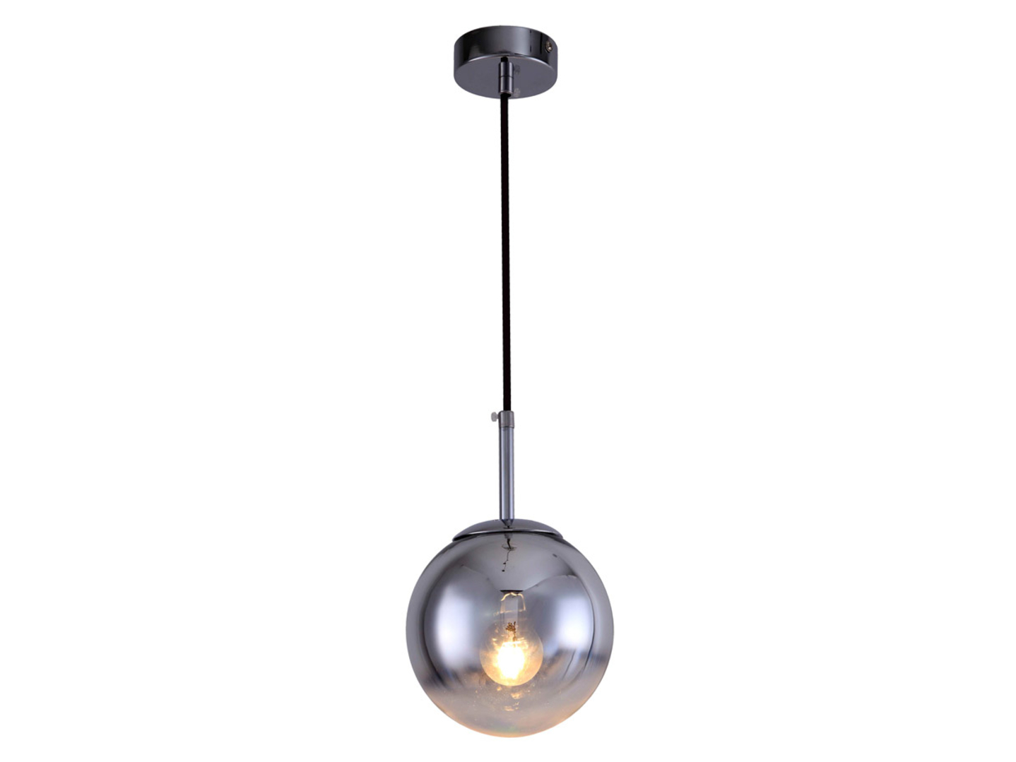 Lampa wisząca Palla szklana srebrna