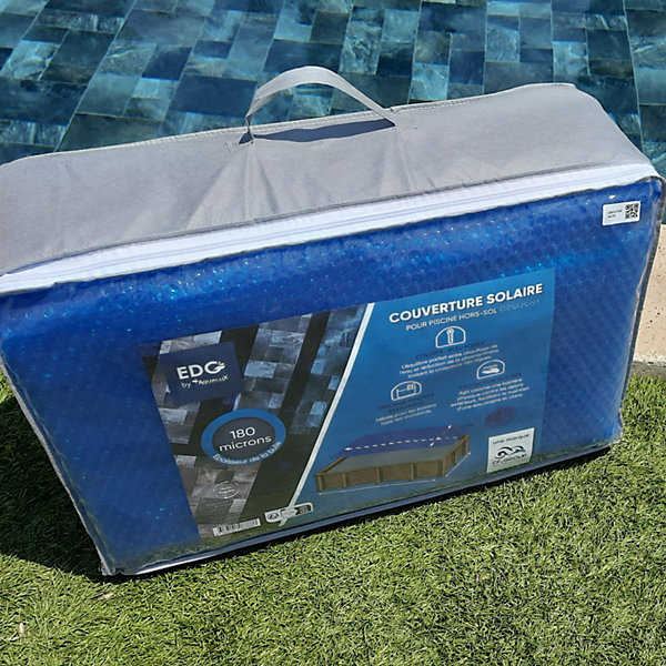 Couverture Solaire Diam 521 Bleue Foncée 180 Microns pour piscine autoportante Diam 549