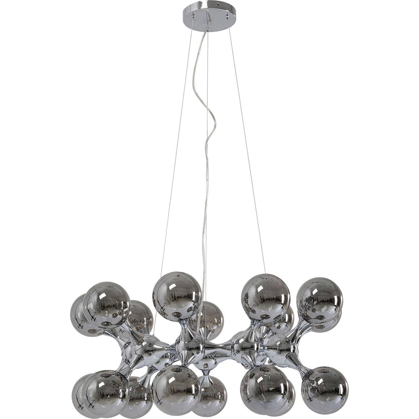 Kare Design Hanglamp Atomic Balls 18 zilver