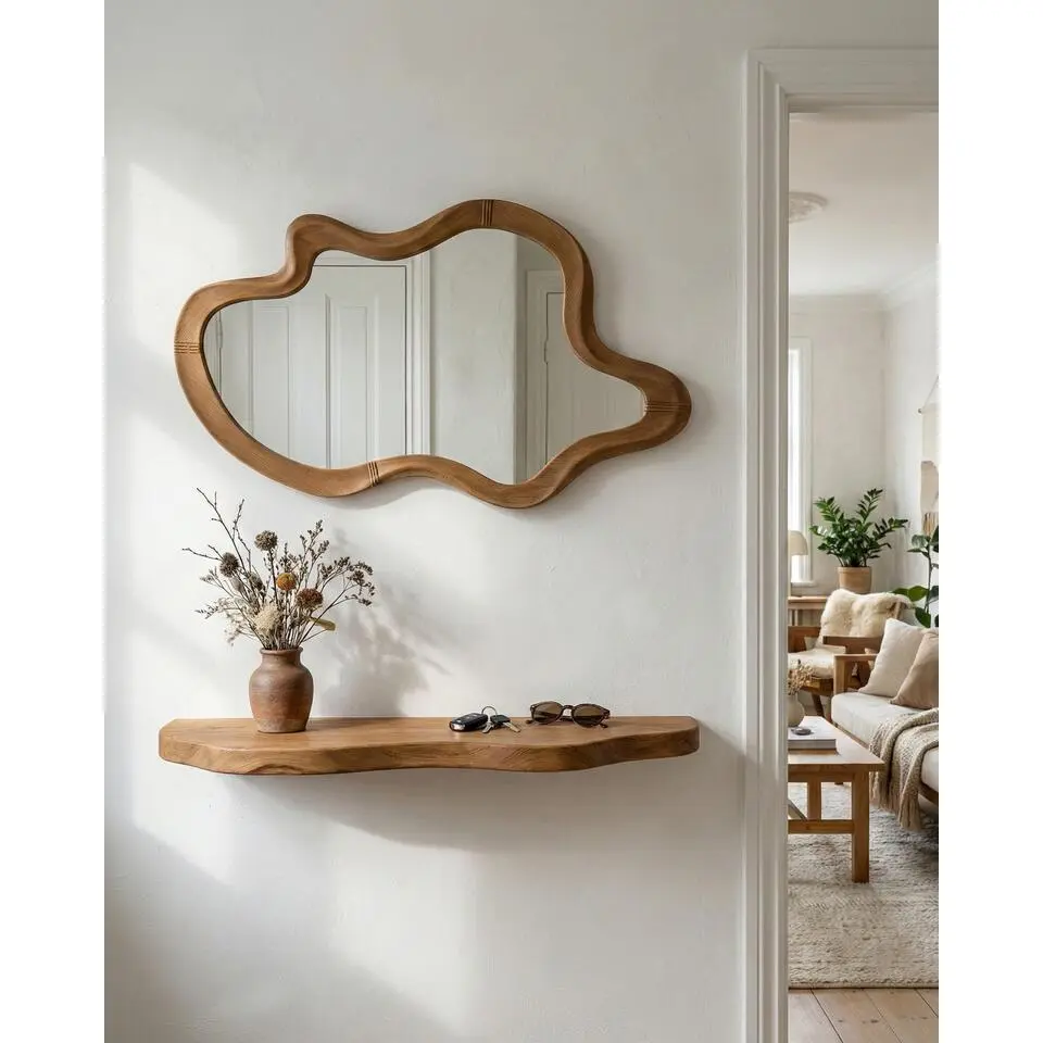 DREVANT - Wandspiegel - Lichtbruin - Hout