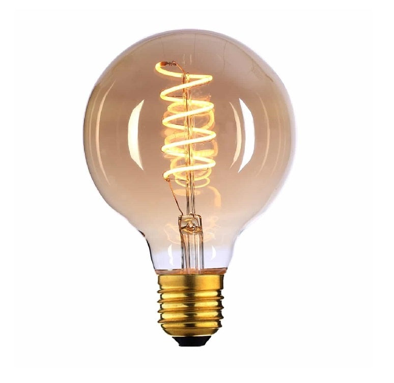 Highlight E27 4Watt Gold Spiraal 80mm Dimbaar