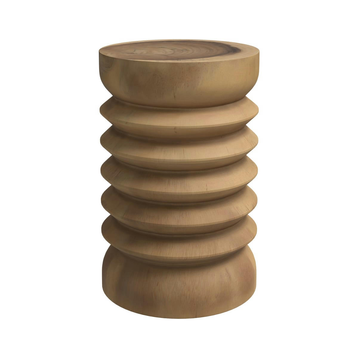 LEWA - Tabouret rond en bois de suar D30 cm