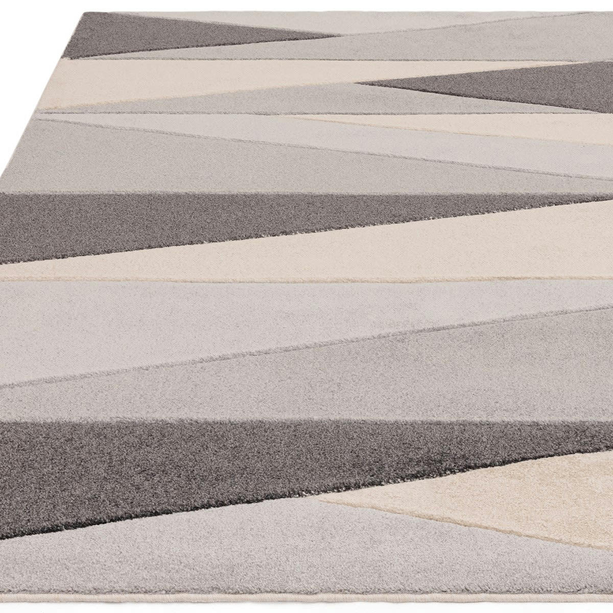 SAGOL - Tapis de salon en polypropylène gris 80x150 cm