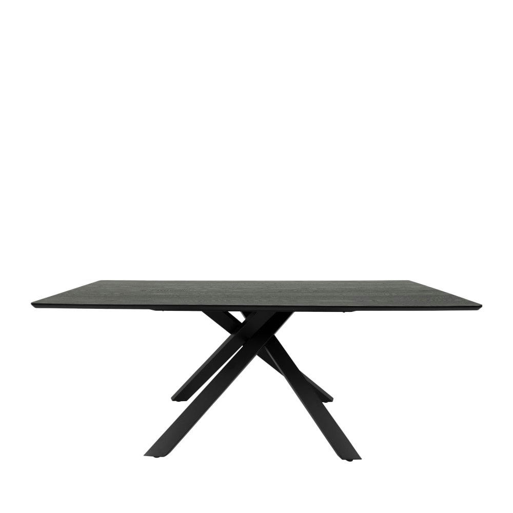 COX - Table à manger en bois 200x95 noir