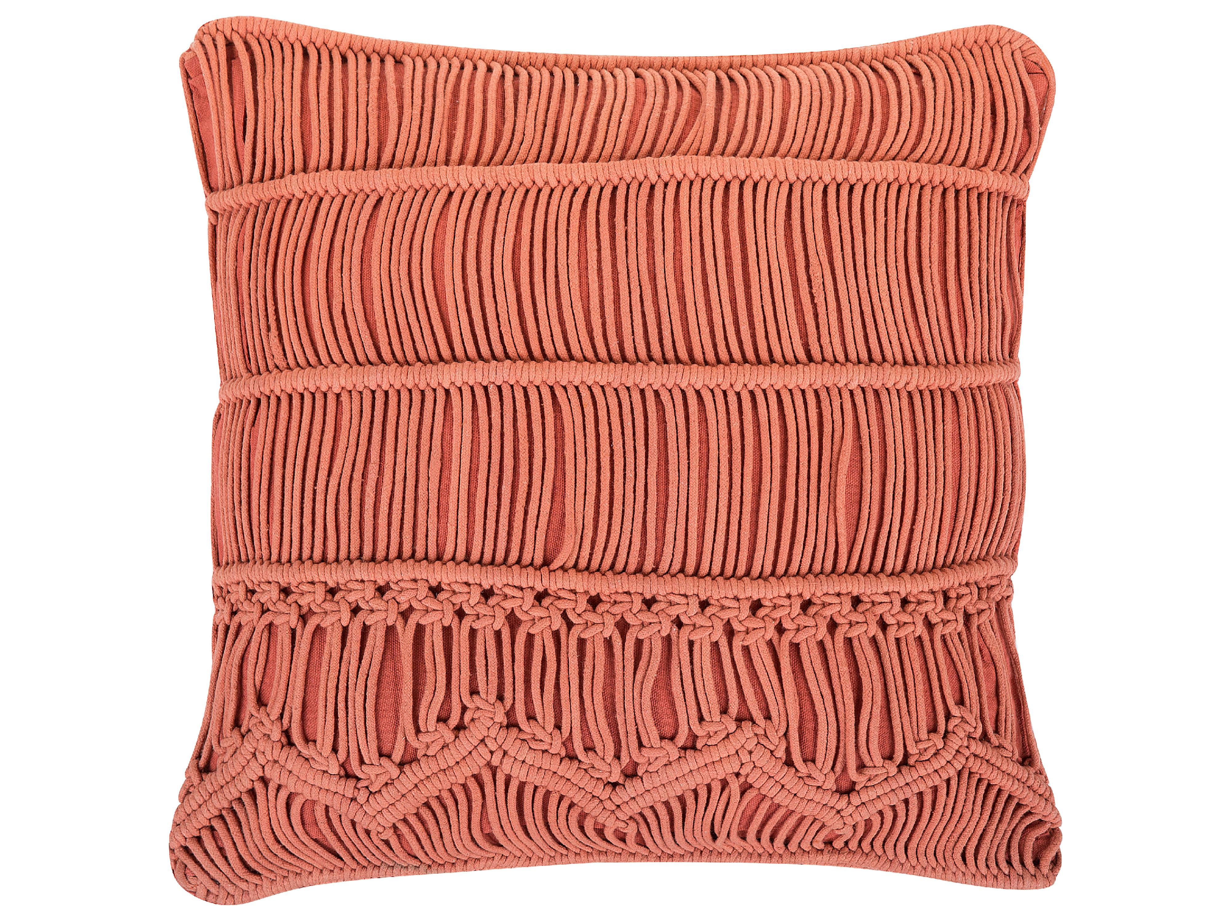 Throw Cushion AKKOY Cotton 45 x 45 cm Orange Geometric Pattern