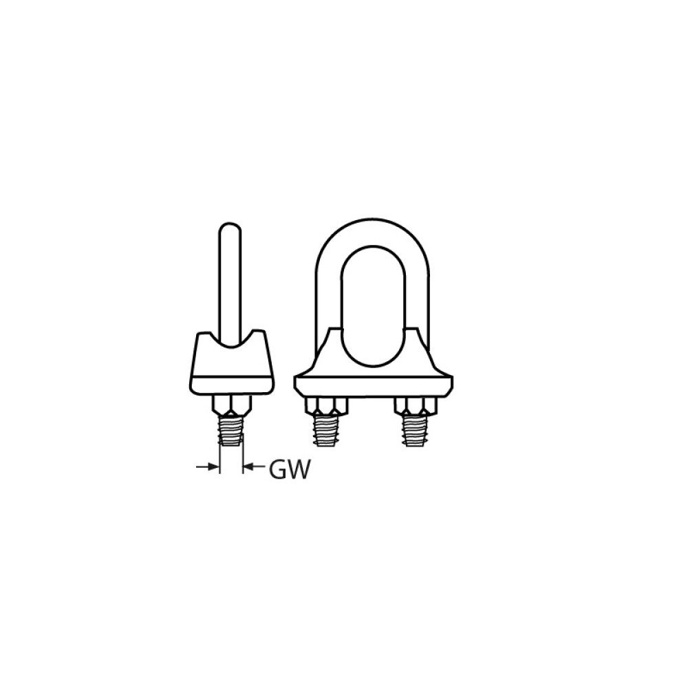 WIREKLEMME MARINETECH M/BØYLE 3MM