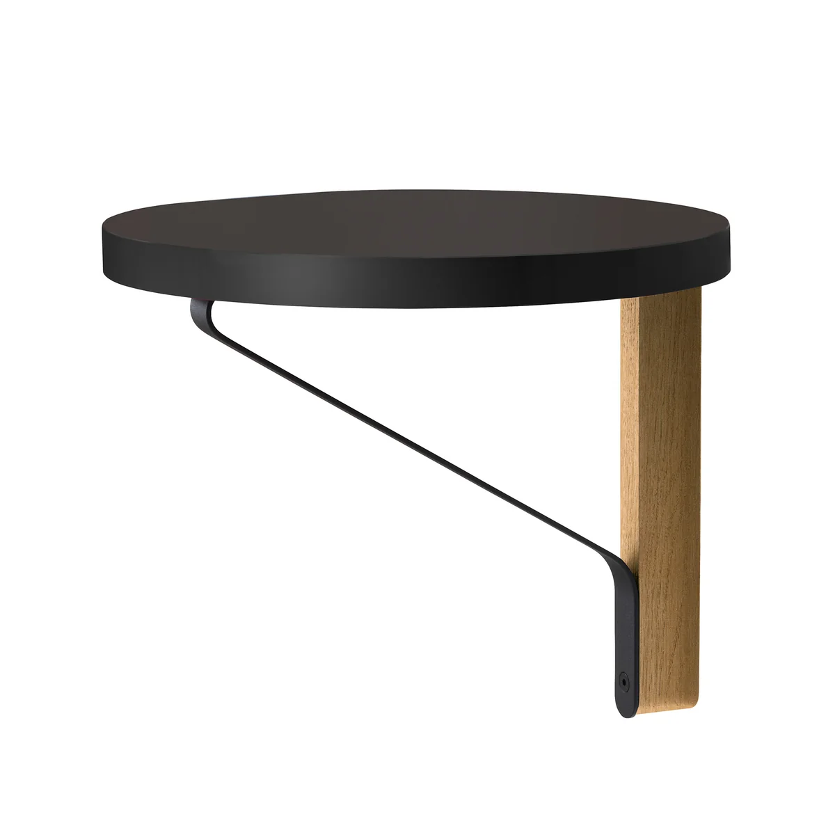 Artek - REB 007 Kaari Wandregal Ø 35 cm, schwarz / Eiche natur