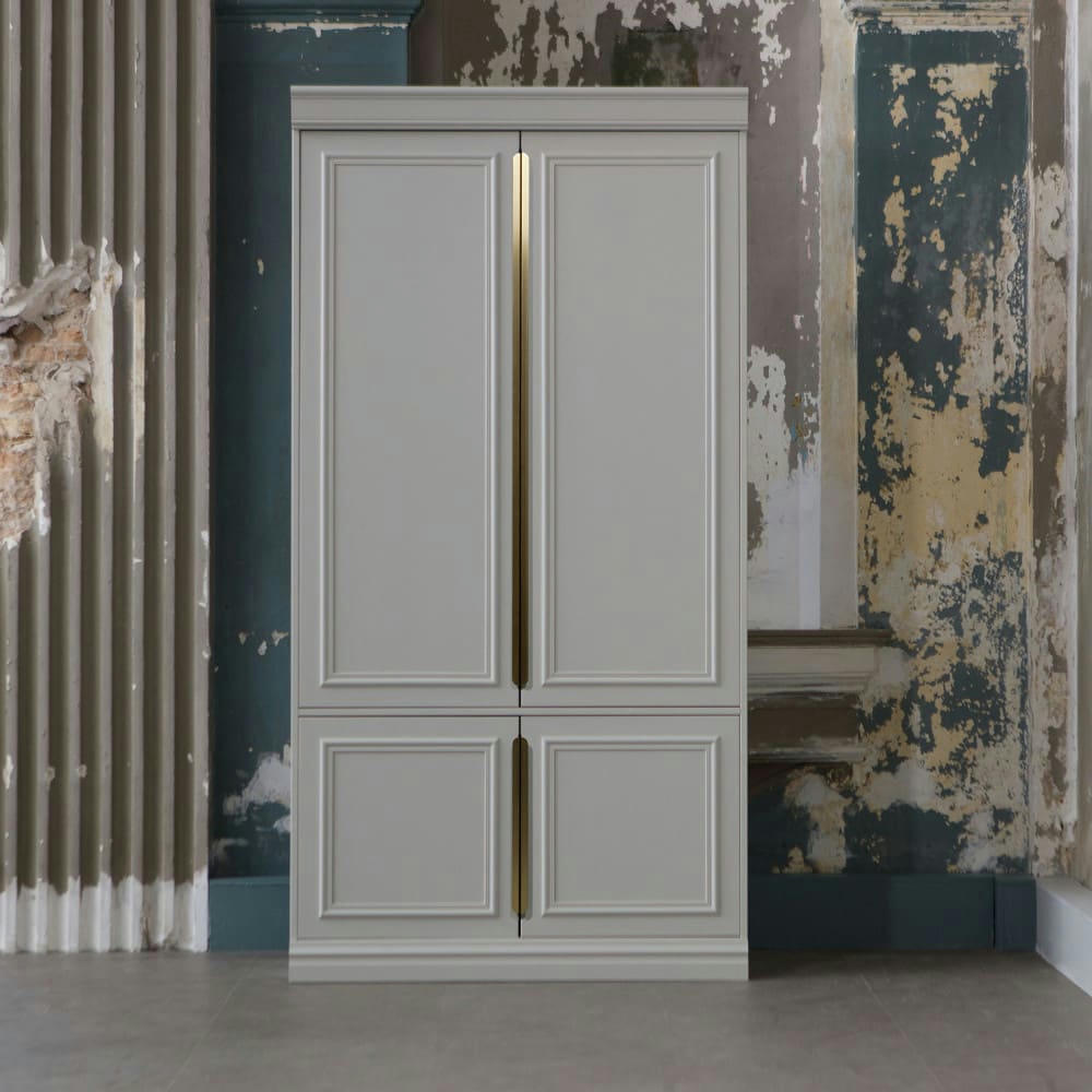 ORGANIZE - Armoire en pin P 62 cm gris nuage