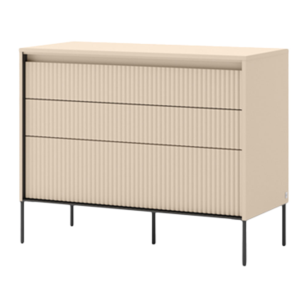 by fonQ Brive Ladekast 3 Lades met Verlichting - Zand