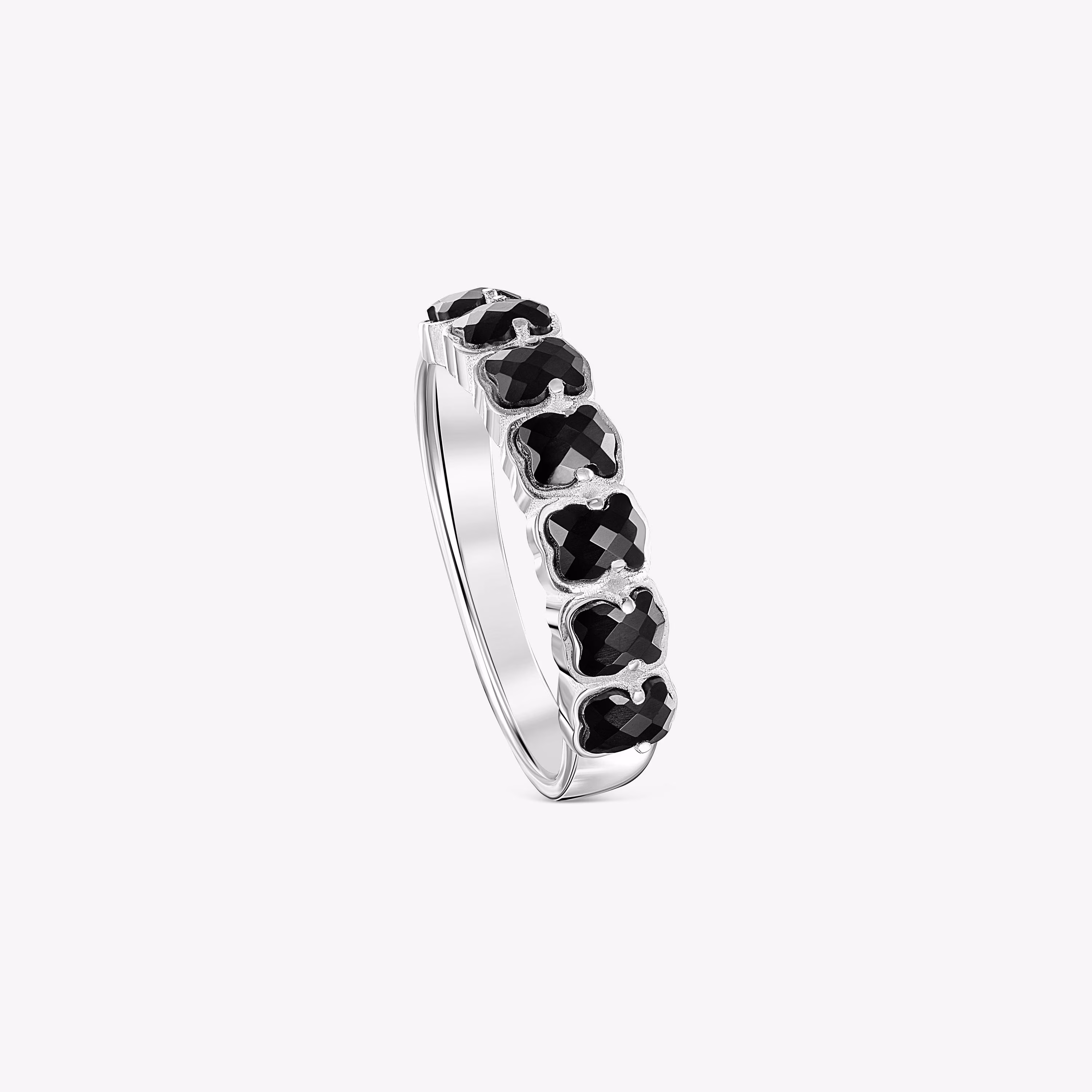 Anillo de plata con ónix motivos oso TOUS Mini Onix