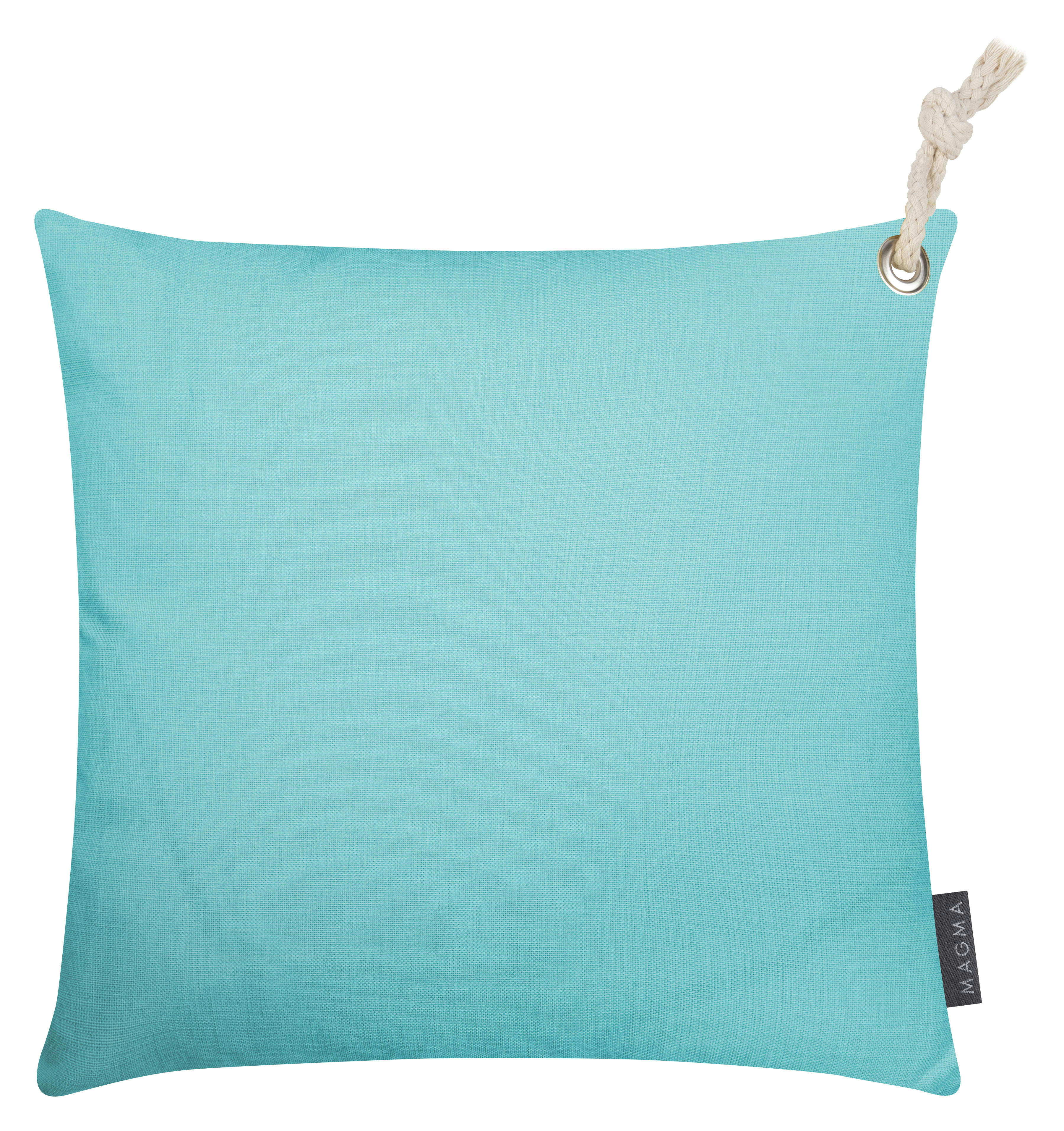 CAPRI - Galettes de chaises exterieur  à nouettes orange - Lot de 4 - 40x40