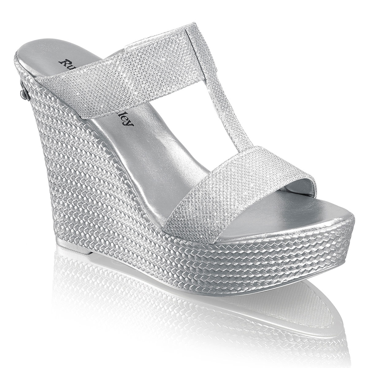 Russell & Bromley PUKKA UP Glitter Wedge