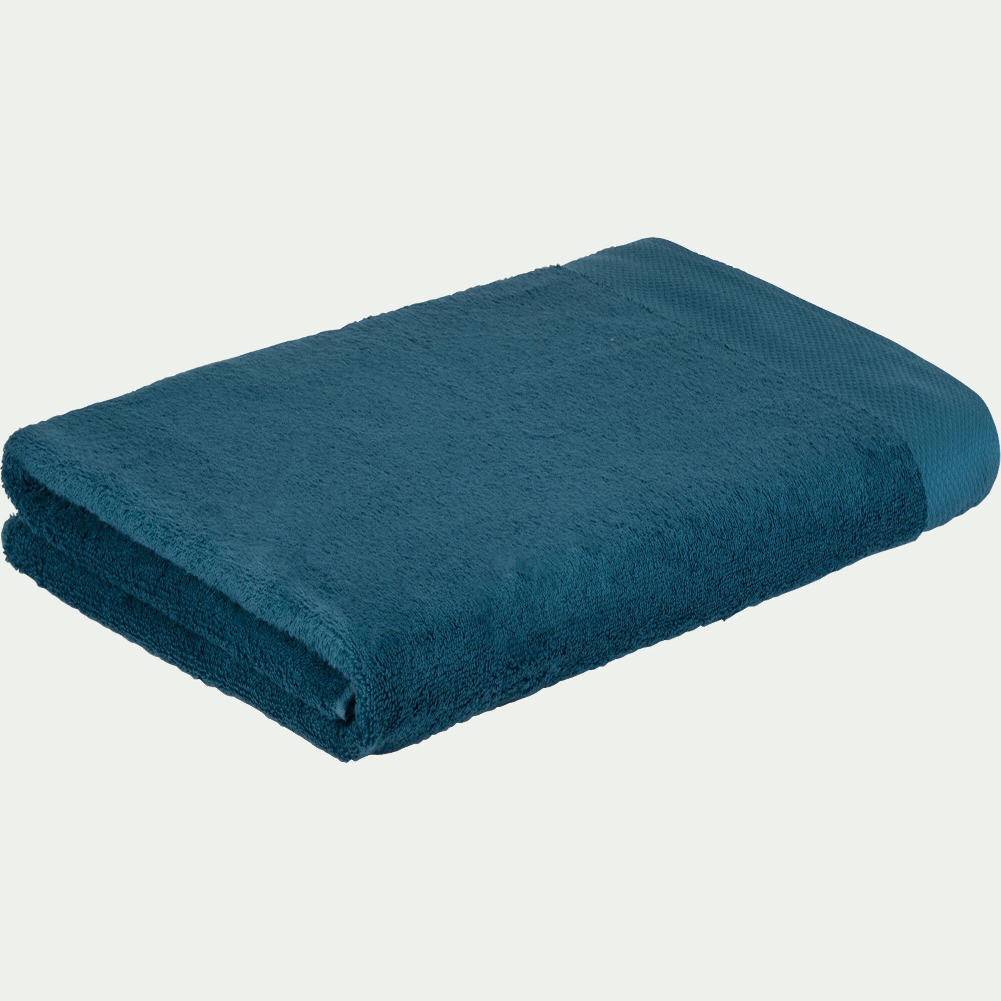 AZUR - Linge de toilette en coton peigné- bleu figuerolles