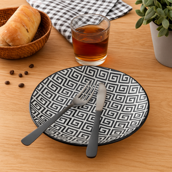 Talerz deserowy GEOMETRICO 20 cm porcelana