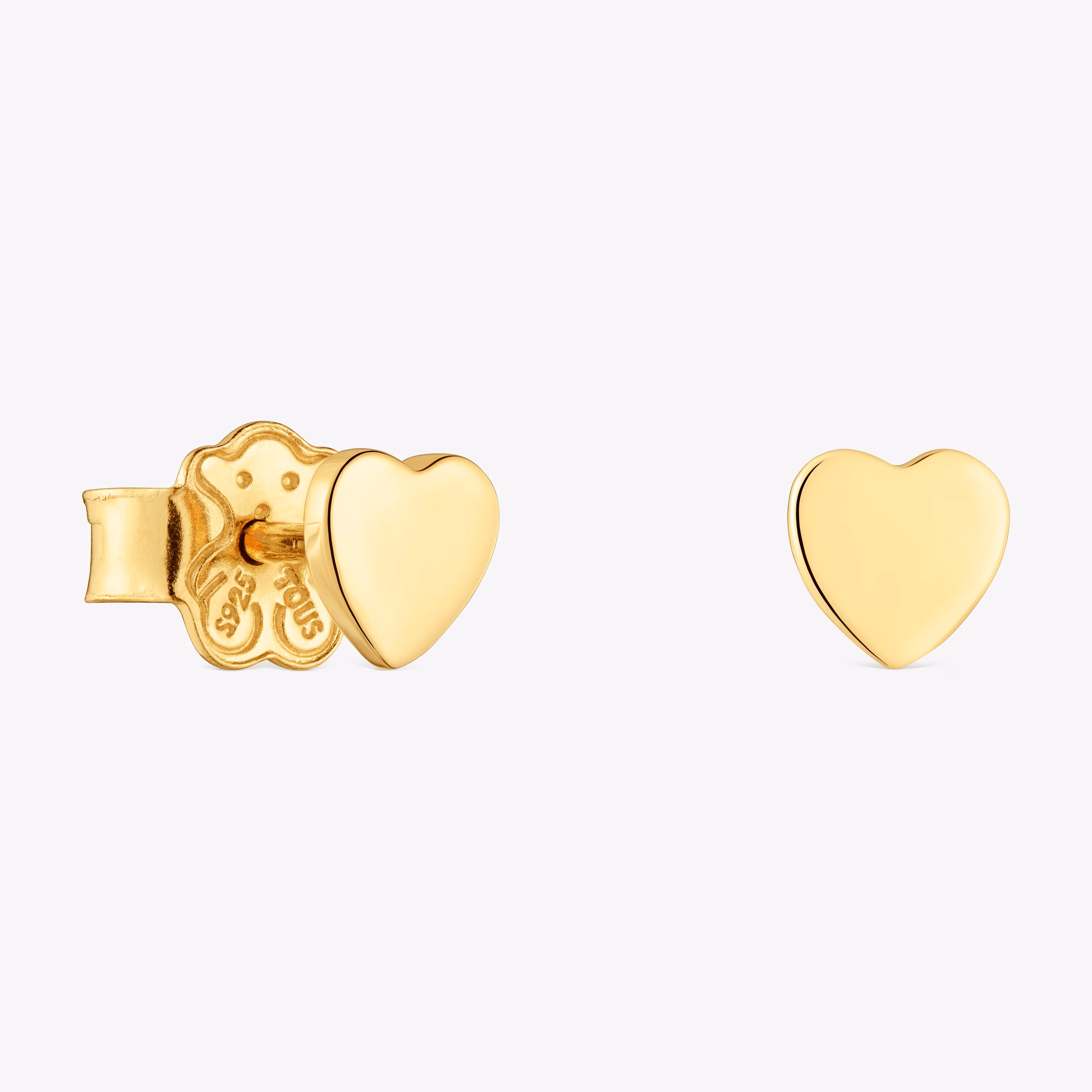Pendientes corazón con baño de oro 18 kt sobre plata TOUS Motivos