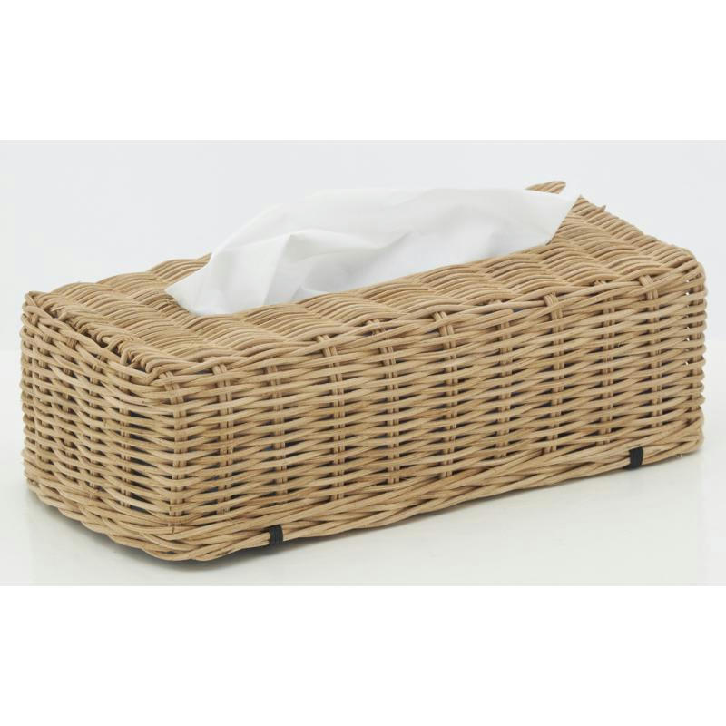 - Boîte à mouchoirs en rotin naturel