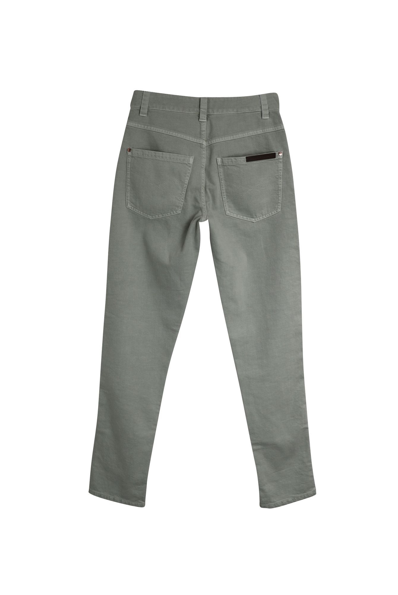 Brunello Cucinelli Preloved Mid-rise Straight Leg Denim Jeans Green Cotton