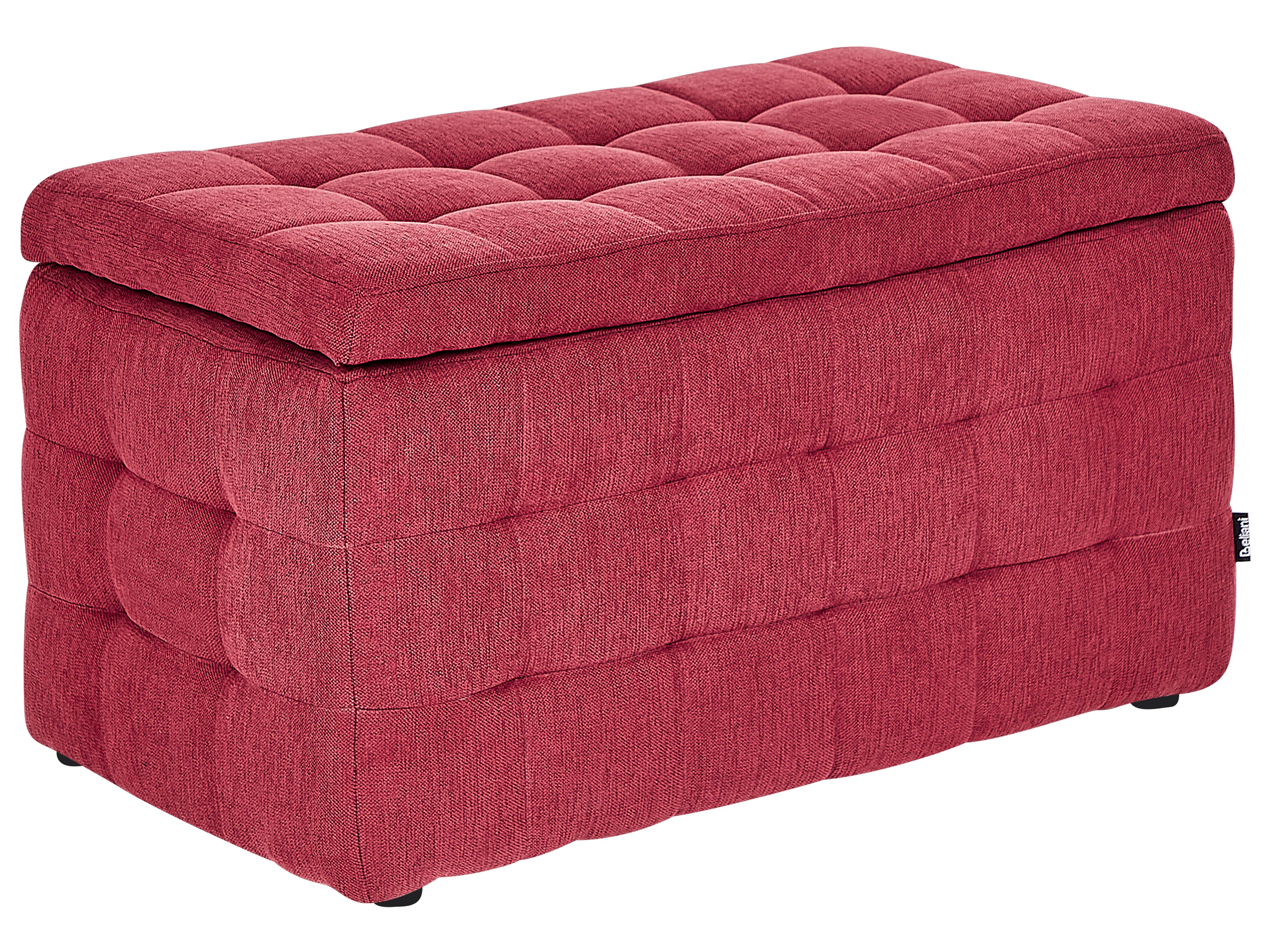 Storage Ottoman MICHIGAN Fabric Red