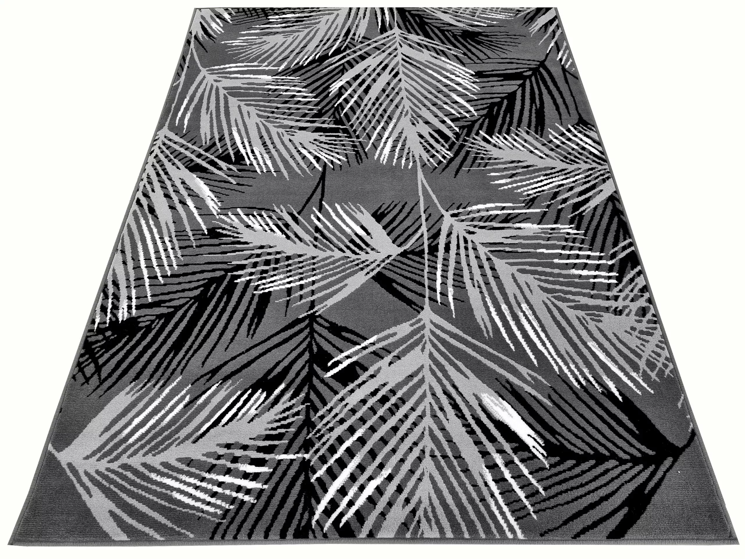 Dywan nowoczesny szary do salonu pokoju 240 - 160x220 cm - modny solidny
