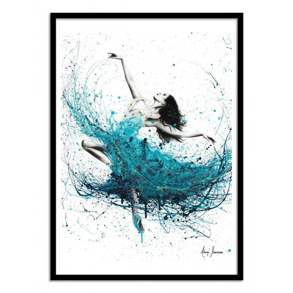 ASHVIN HARRISON - BALLERINA WAVES - ASHVIN HARRISON - Affiche d'art 30 x 40 cm