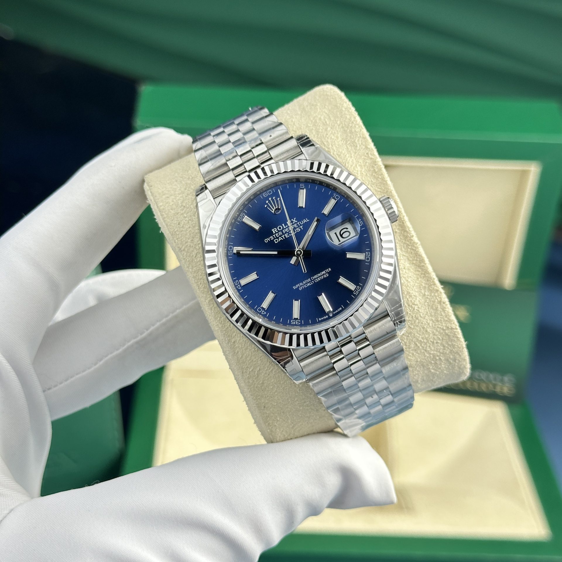 Rolex Datejust 126334 904L Steel Blue Dial 41mm Jub Super Clone