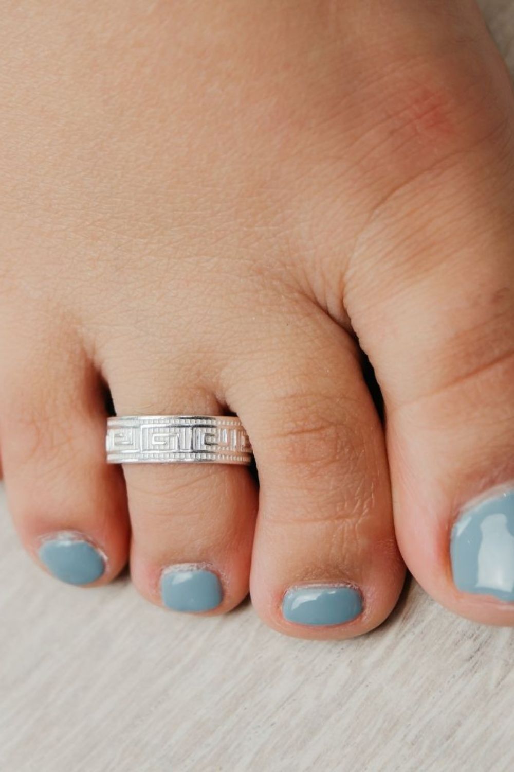 The Colourful Aura Bohemian Midi Tribal Beach Stacking Wide Band Toe Ring