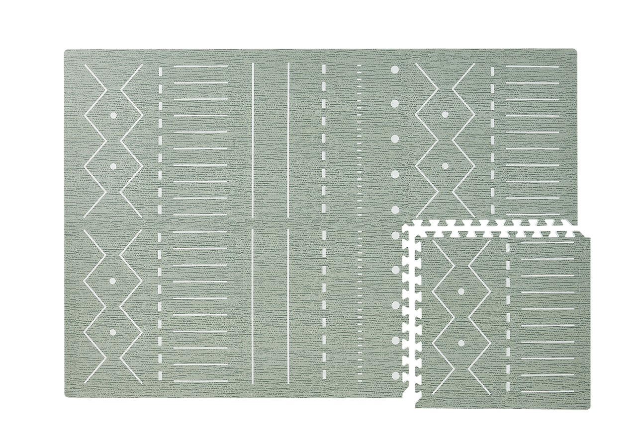 BERBER - Tapis en mousse bébé vert 180x120cm