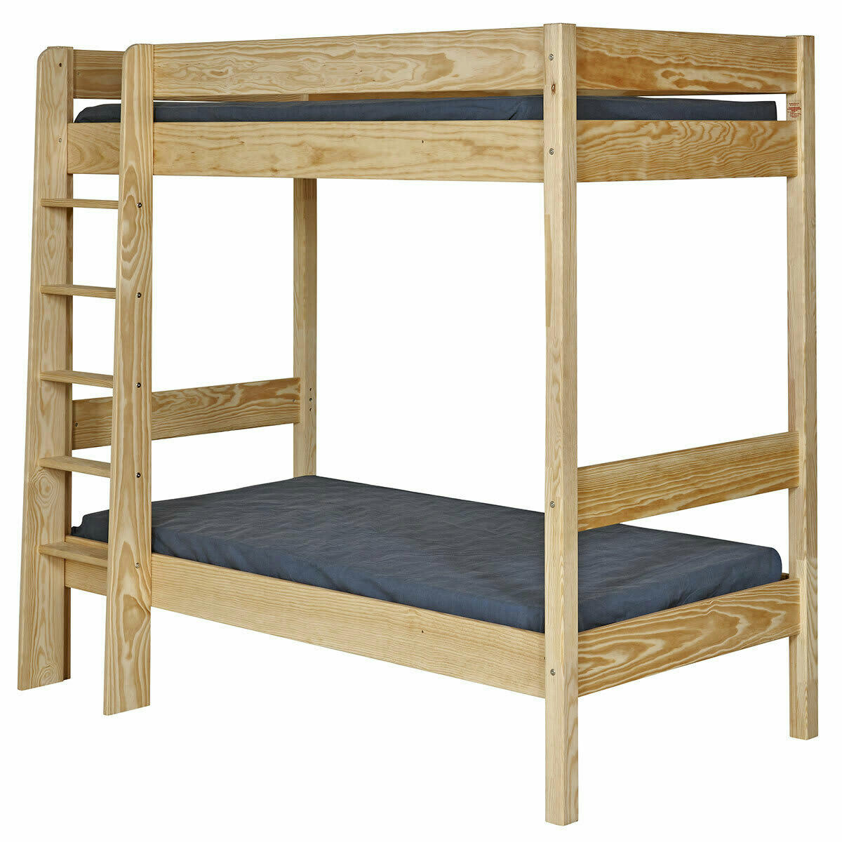 CLEA - Pack lit superposé avec matelas 90x190 cm bois massif