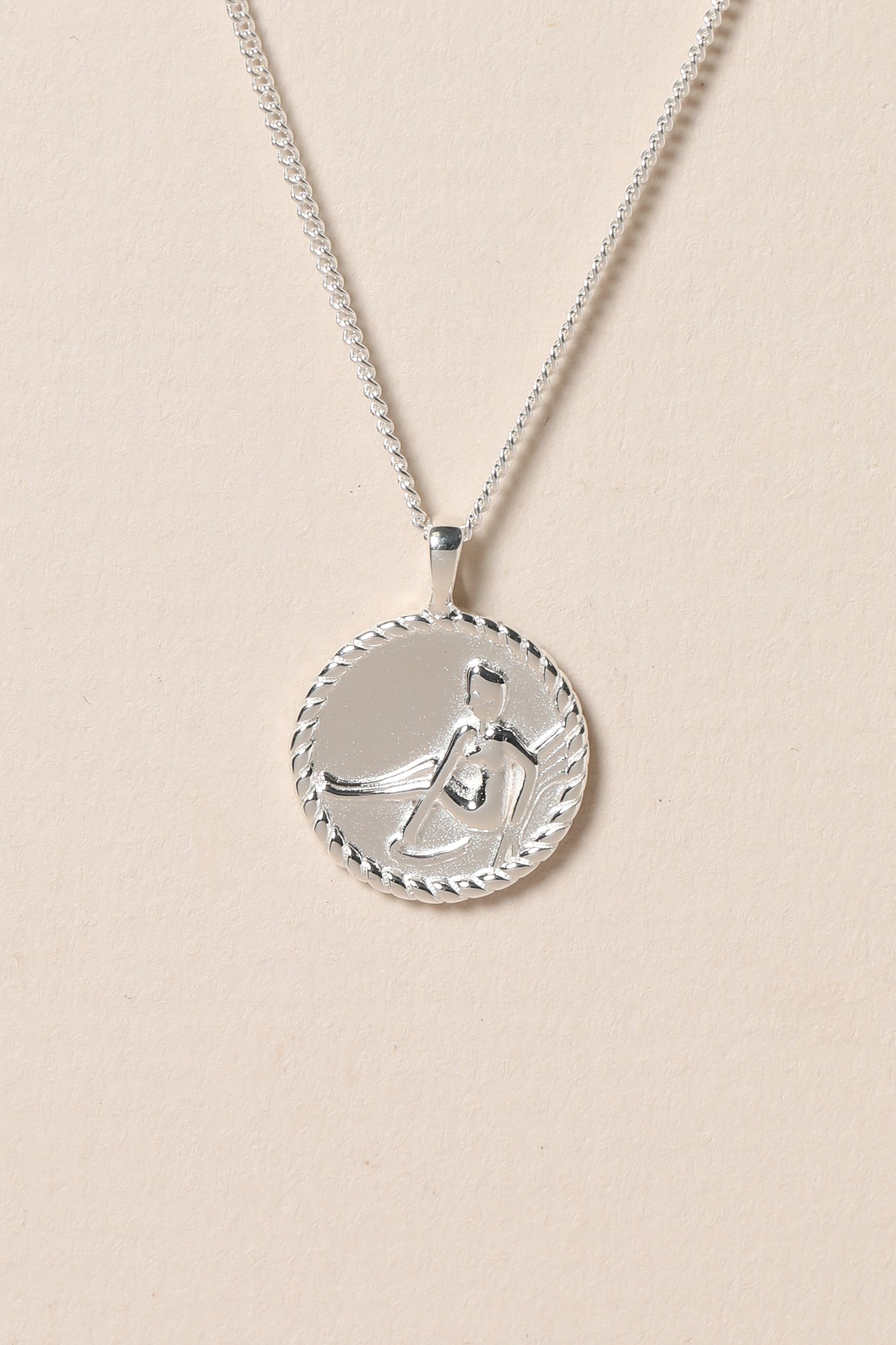 Simply Silver Sterling Silver 925 Zodiac Pendant - Virgo