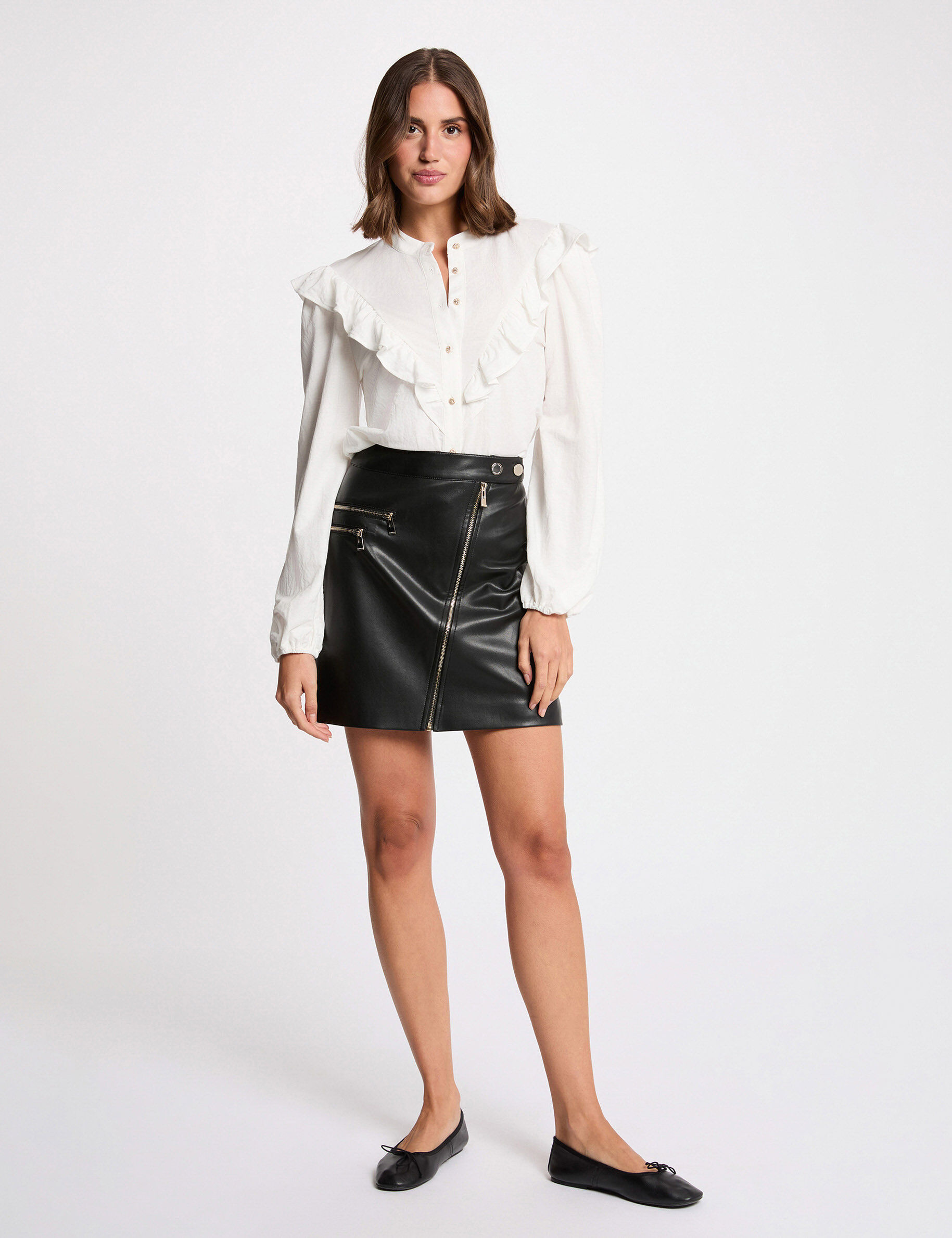 Fitted Short Skirt Black Women