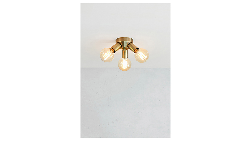 Lampa sufitowa Mazzo 3-punktowa metalowa złota