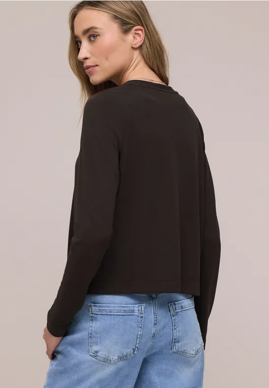 Langarm Jacke im Strick-Look