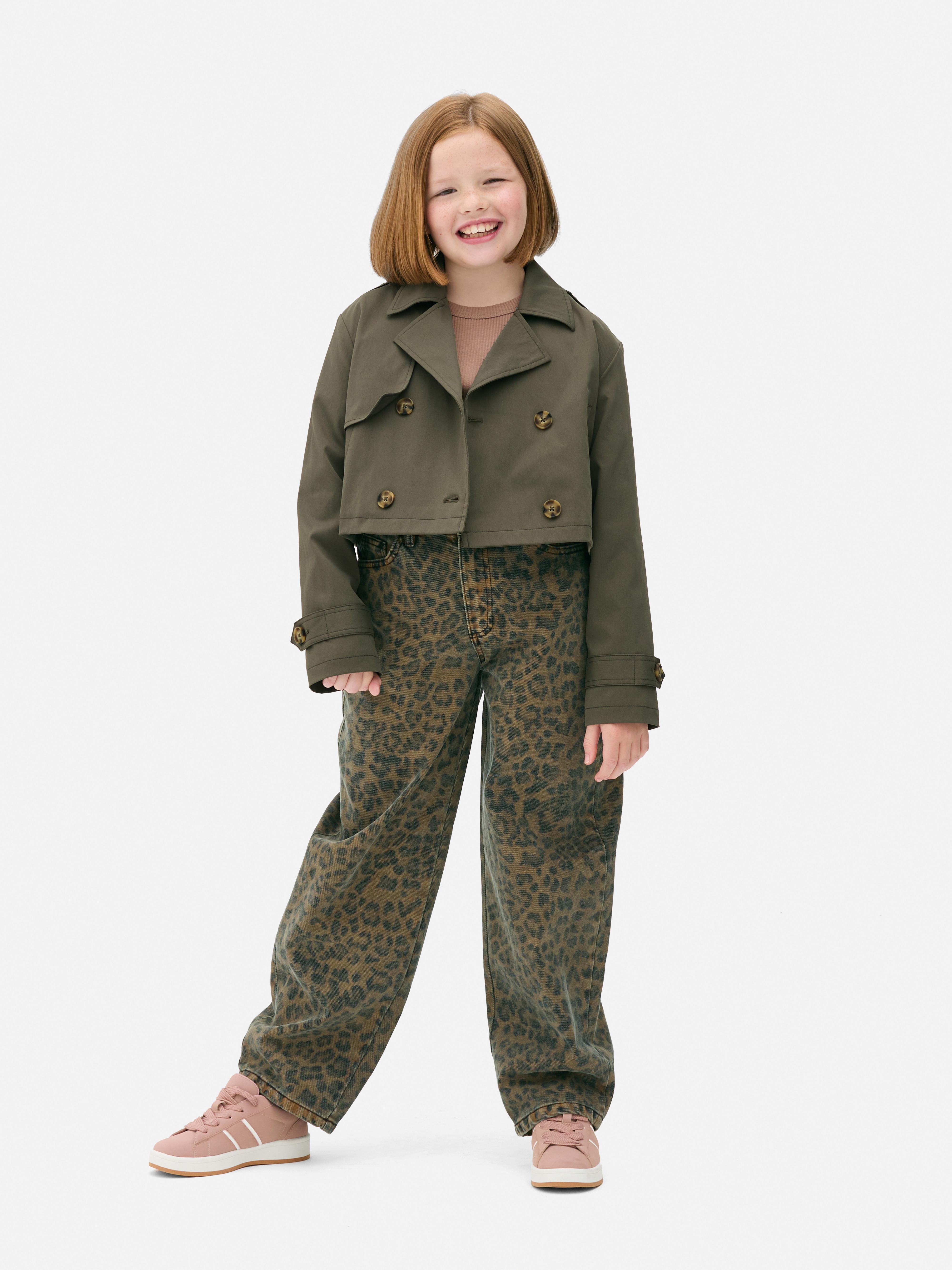 Cropped Double-Breasted Trench Coat