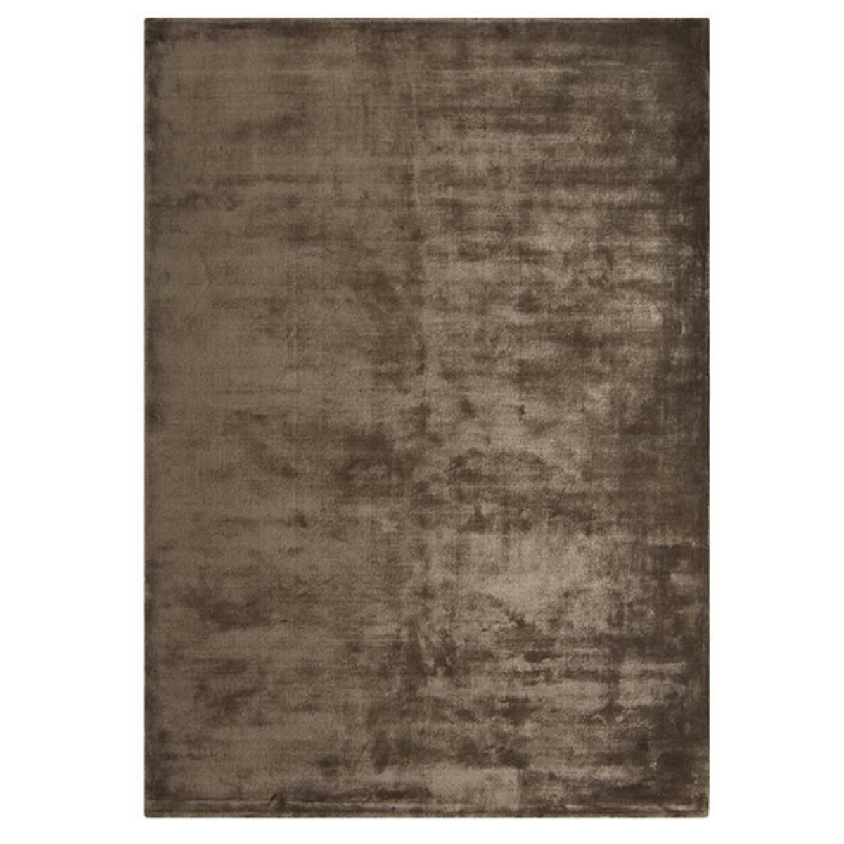 TITANE - Tapis luxe designer en Viscose Marron chocolat 175x250 cm