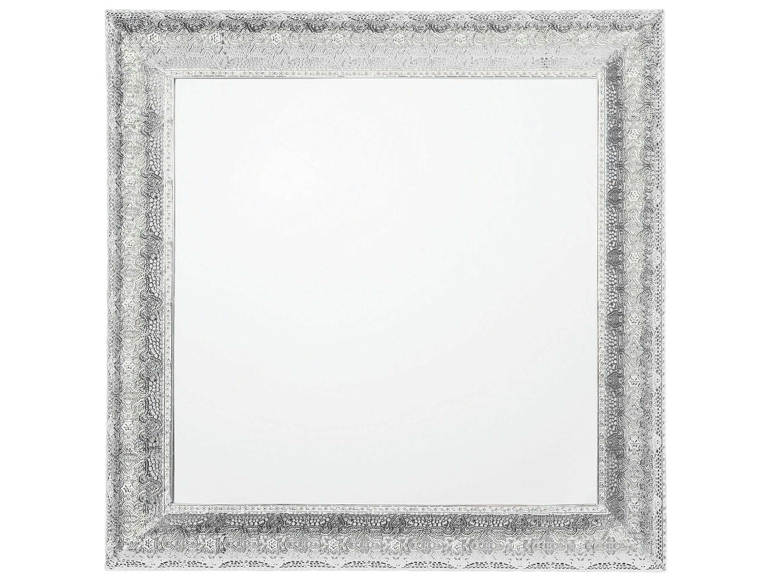 CAVAN - Miroir en métal argenté 65x65