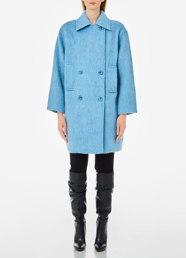 Cappotto doppiopetto in misto lana