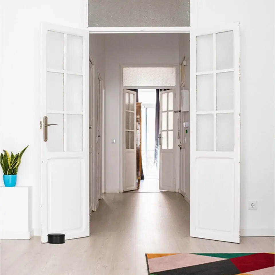 Benson Home Deurstopper voor binnendeuren - zwart - rond - 1,2 kg - 12 x 6 cm