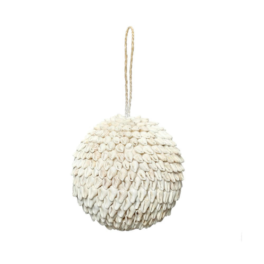 BUBBLE SHELL - Décoration suspendue en coquillage blanc
