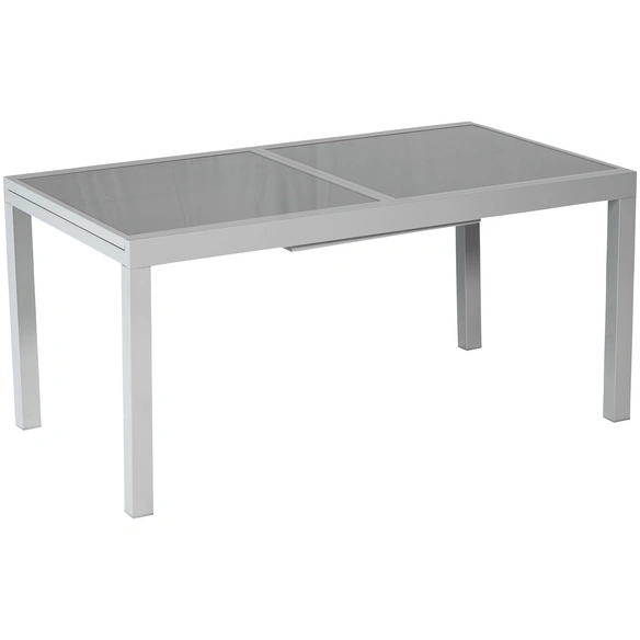 Ausziehtisch, BxHxT: 90 x 75 x 160 cm, Tischplatte: Sicherheitsglas