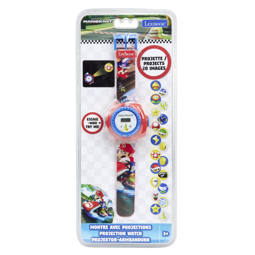 Montre enfant digitale Mario avec projection 20 images plastique