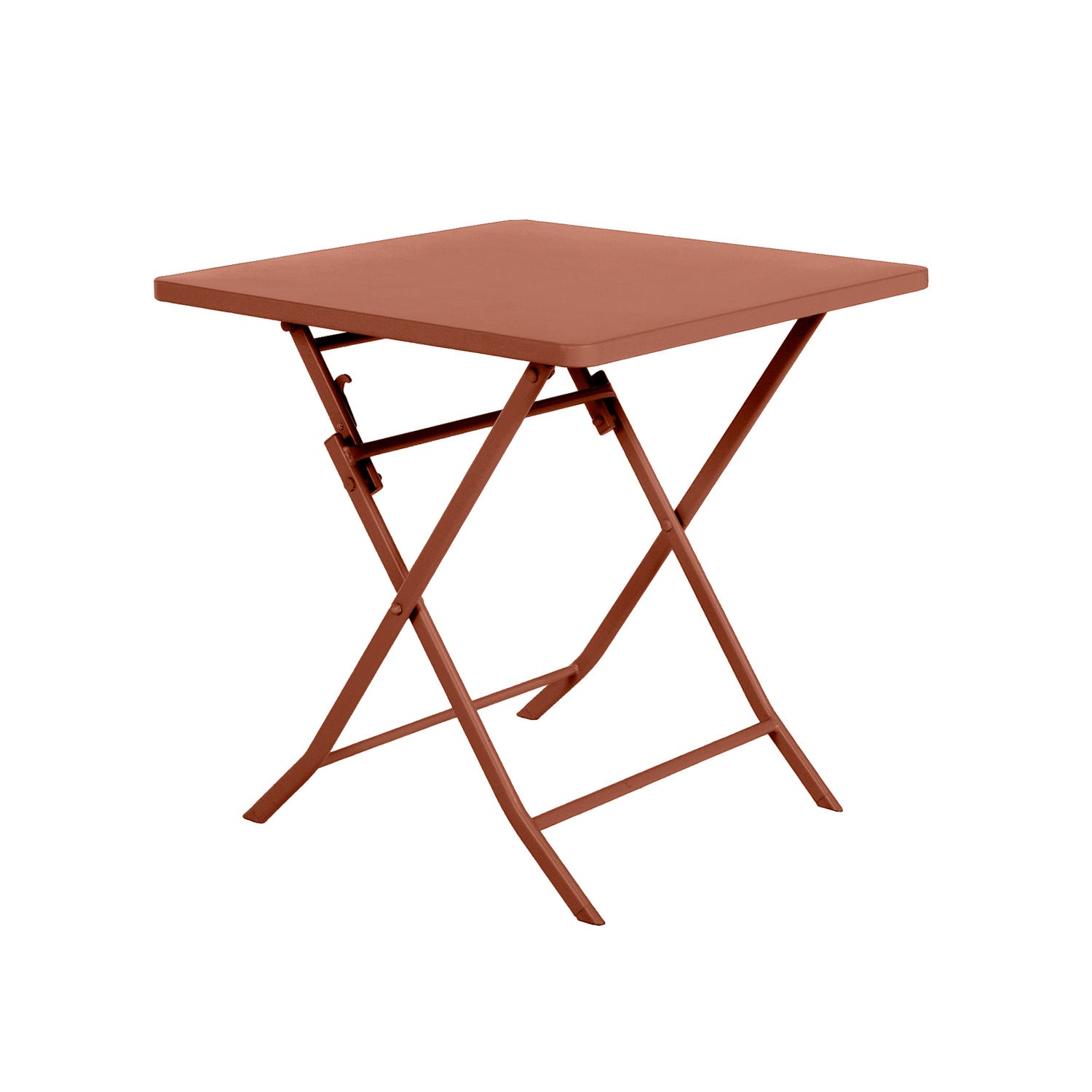 Tavolo da giardino pieghevole 70x70x71 cm Greensboro rosso ambra