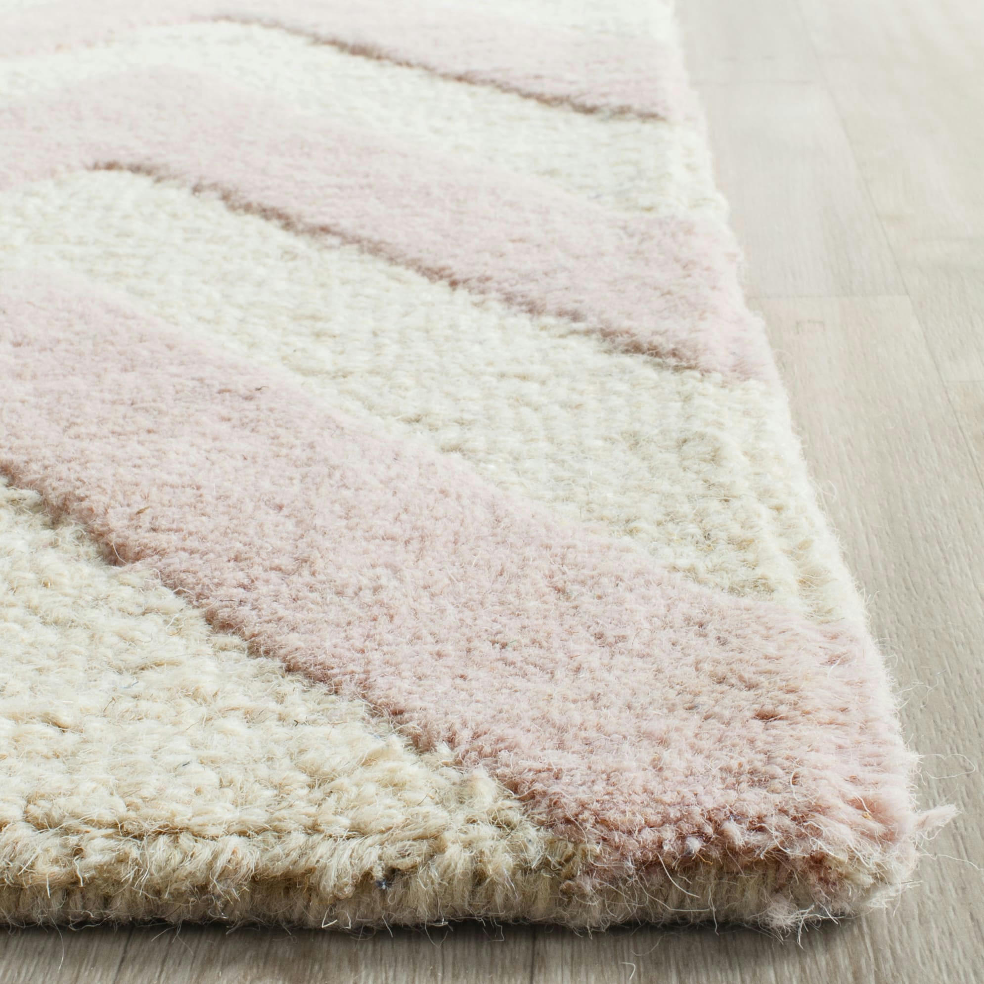 CAMBRIDGE - Tapis de salon interieur en rose pâle & ivoire, 183 x 274 cm
