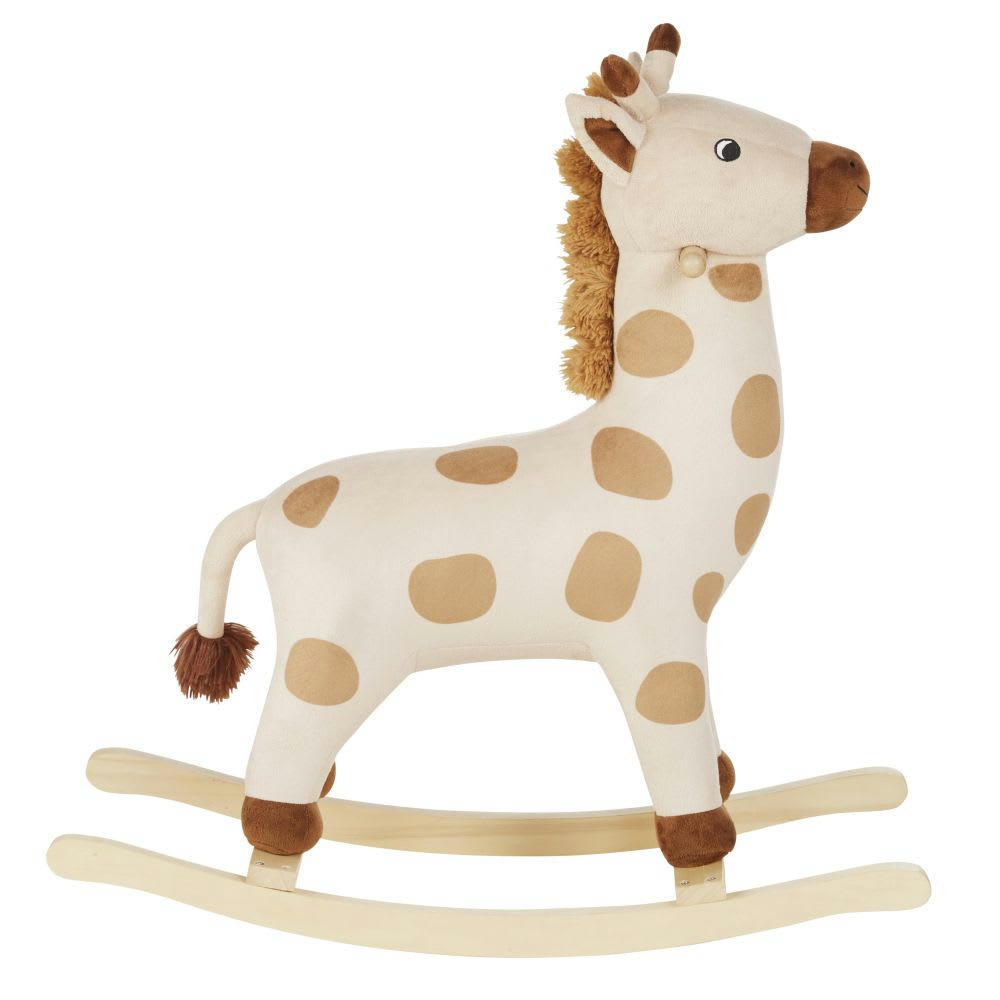 - Girafe à bascule beige et marron