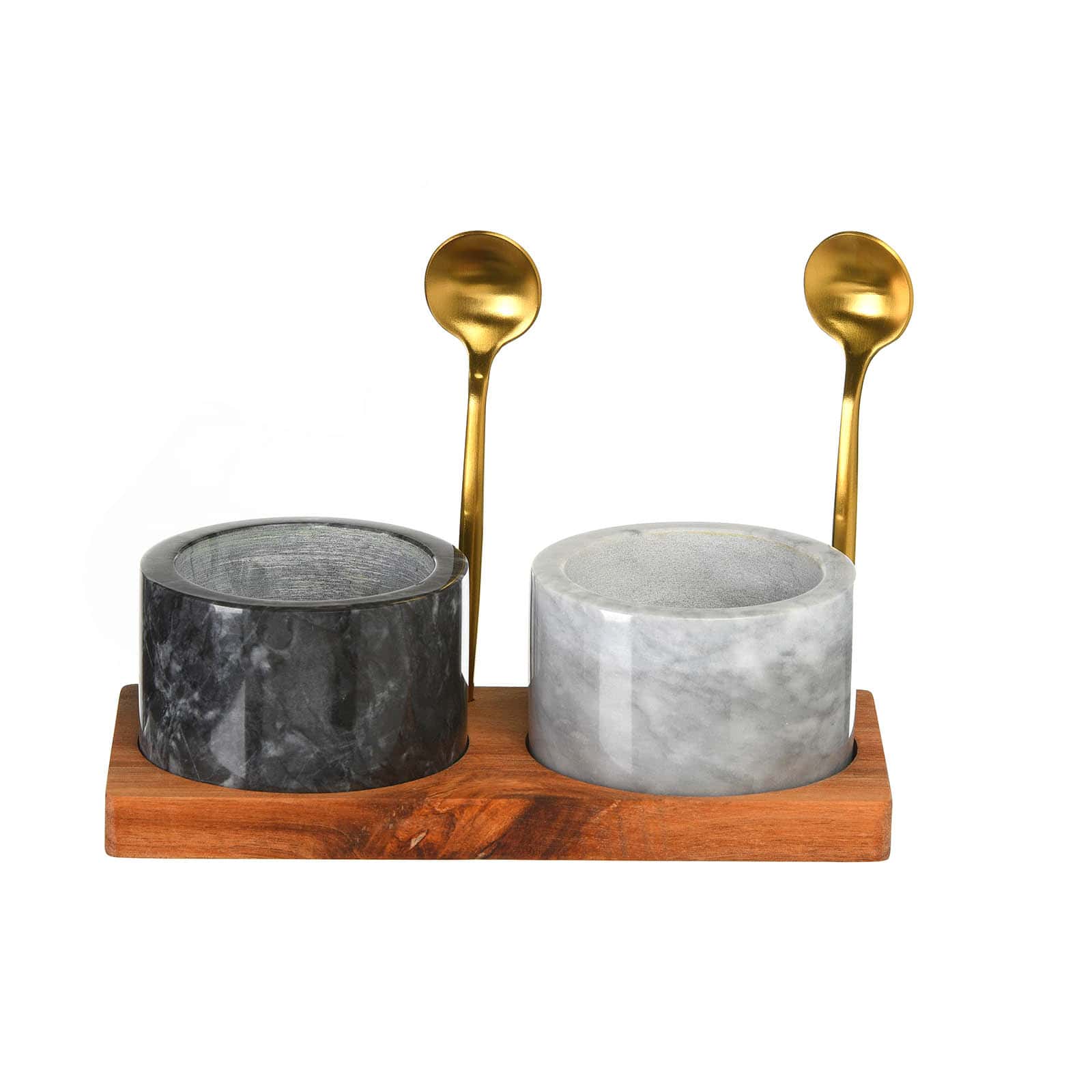 Gewürzgefäß-Set Marmor Creme, 5 -tlg.