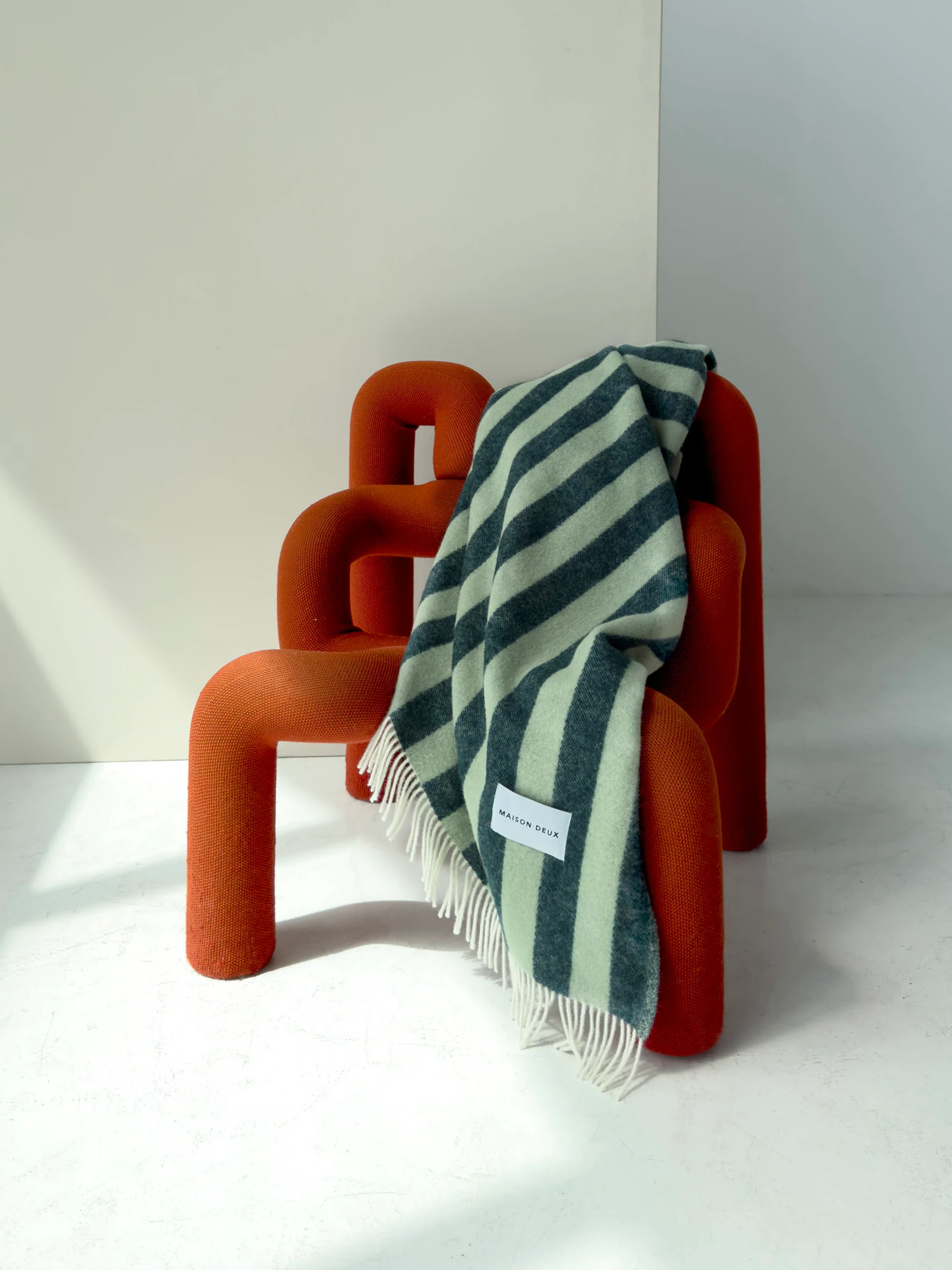 Gestreifte Wolldecke Candy Wrap