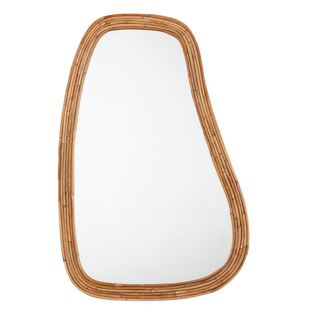 SOMAS - Miroir organique en rotin 86x132