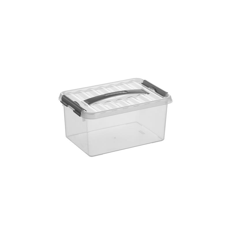 Box de rangement Q-line avec couvercle à clips transparent 6 L SUNWARE