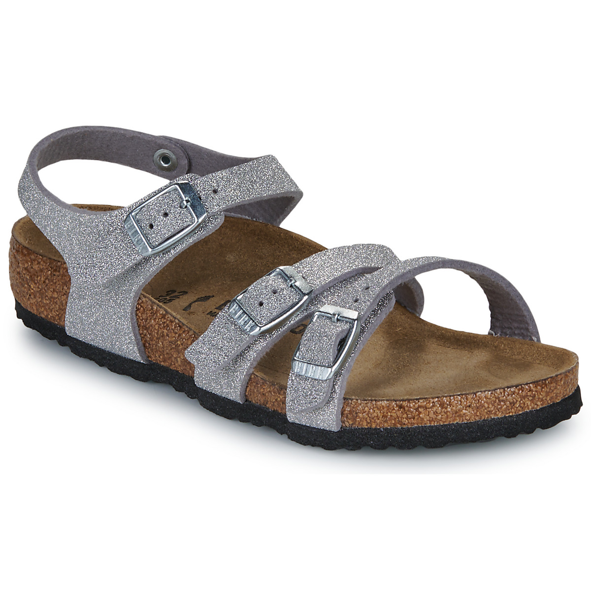 BIRKENSTOCK - Kumba Kids - White / Shiny / Glitter / Silver
