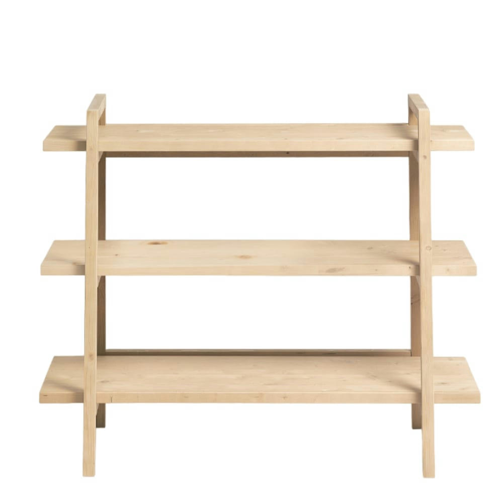 MARLENE - Etagère d’entrée en bois d’épicéa en couleur beige